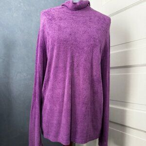 Jones New York Chenille Turtleneck Lilac/Purple Size XL